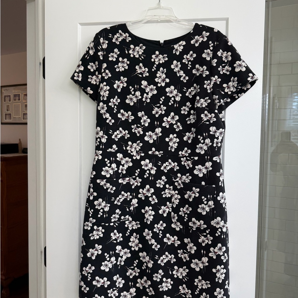 Calvin Klein Black Floral Midi Dress